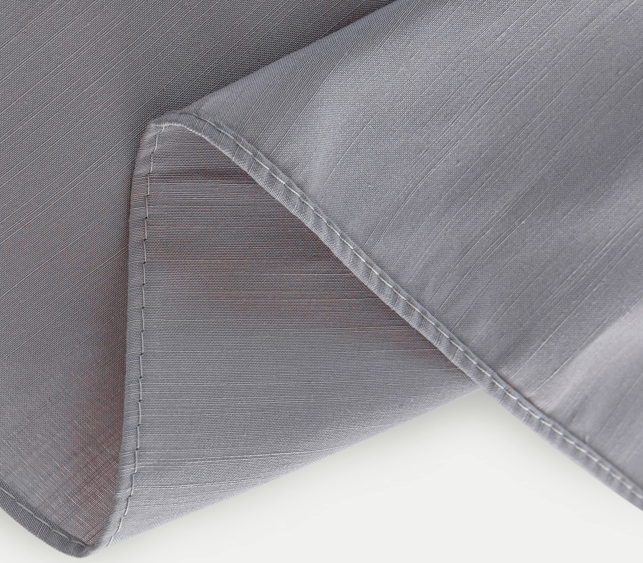 Biscaynebay Wrap Around Bed Skirts For King & Cal King Beds 19' Long Drop, Silver Grey Adjustable Elastic Dust Ruffles Easy Fit