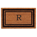 Calloway Mills 152961830R Black Border 18' X 30' Monogram Doormat, (Letter R)