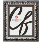 Craig Frames Bravado, 8.5x11 Picture Frame, Antique Silver