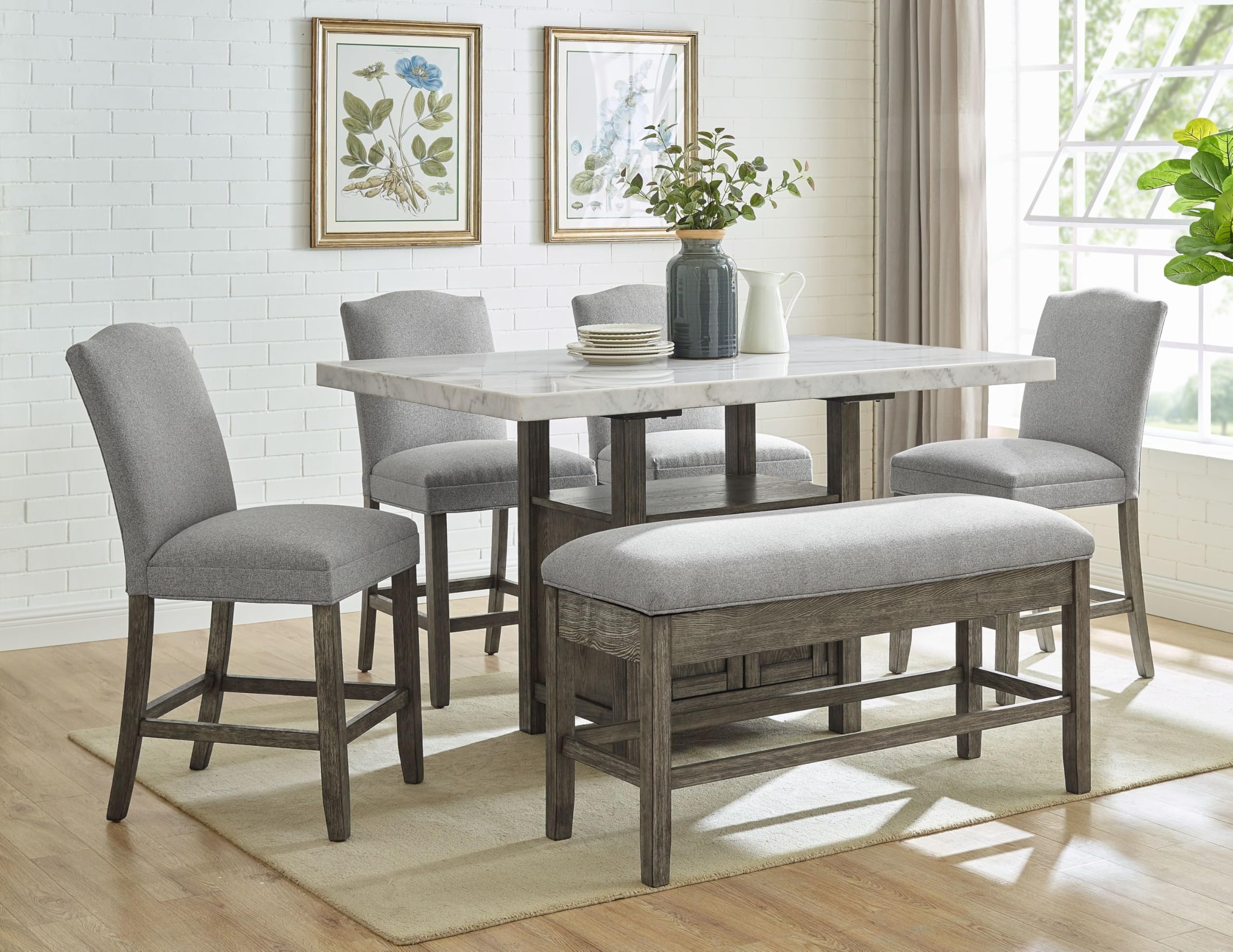 Steve Silver Co Grayson Storage Counter Bench