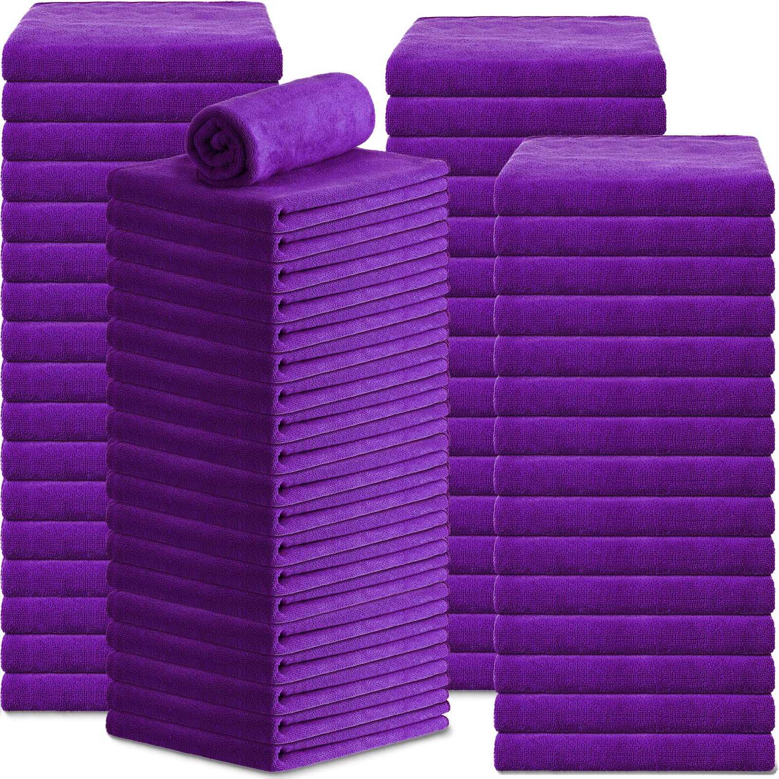 Newwiee 72 Pack Bleach Proof Towels Bulk for Salon Hair Microfiber Towels 18 x 30 Inch Dry Lint Free Hair Drying Towel Hand Towe