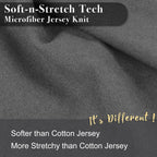 2-Pack Stretch Pillow Cases King - Jersey Knit & Ultra Soft Pillowcases T-Shirt Like Microfiber Blend - Envelope Closure & Suita