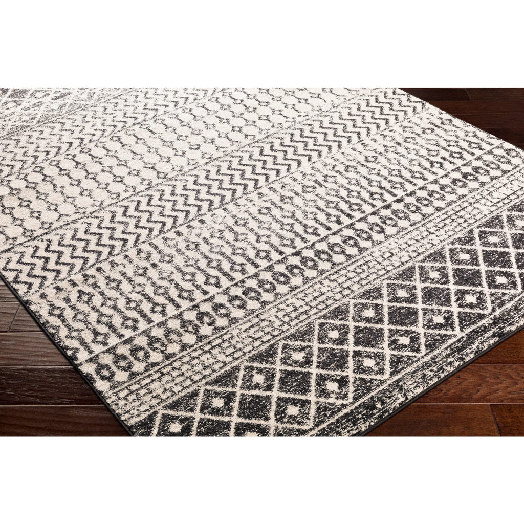 Livabliss Chester Boho Moroccan Area Rug,10' X 13',Black
