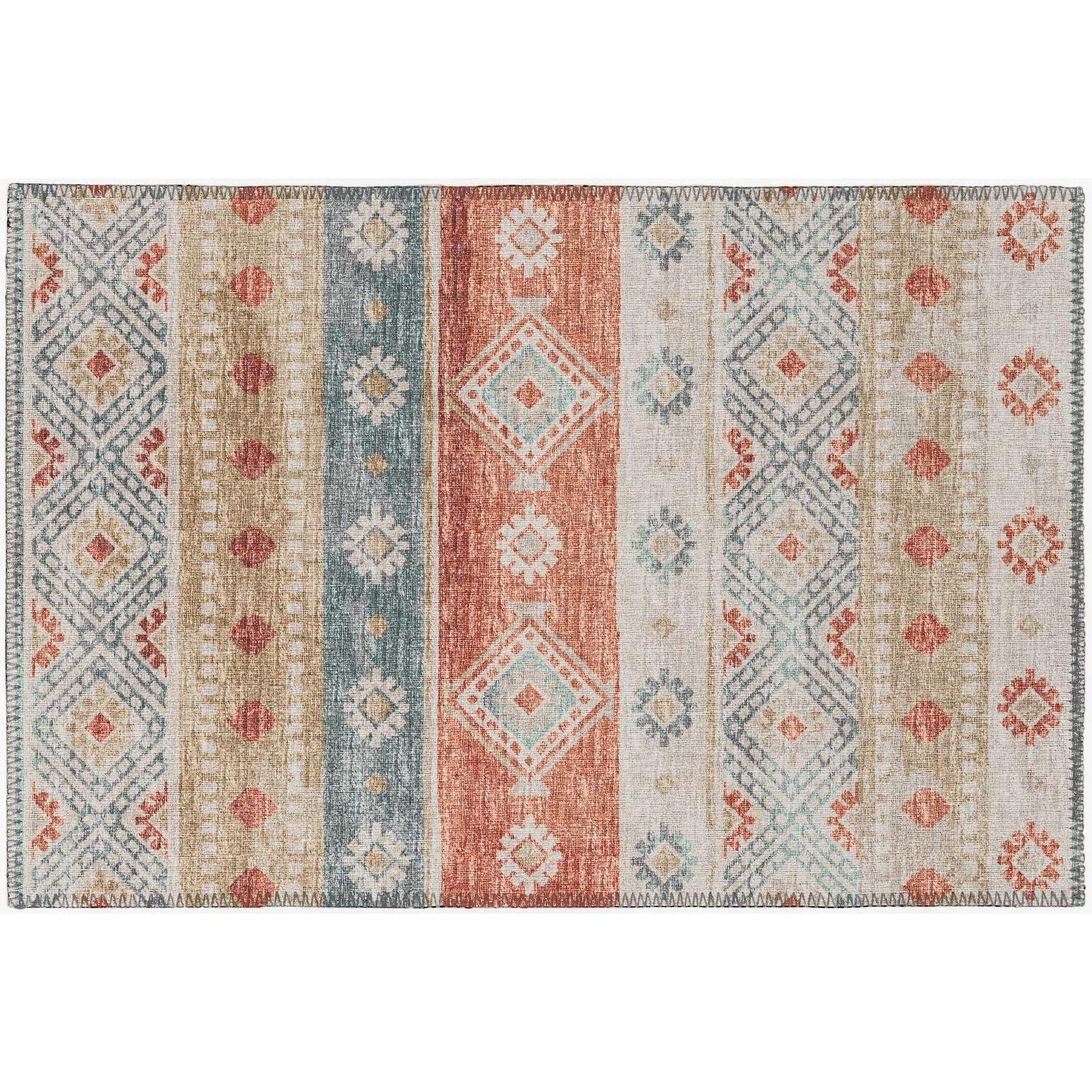 Sedona Sn12 Orange Transitional Rug Rectangle 5' X 7 ' 6"
