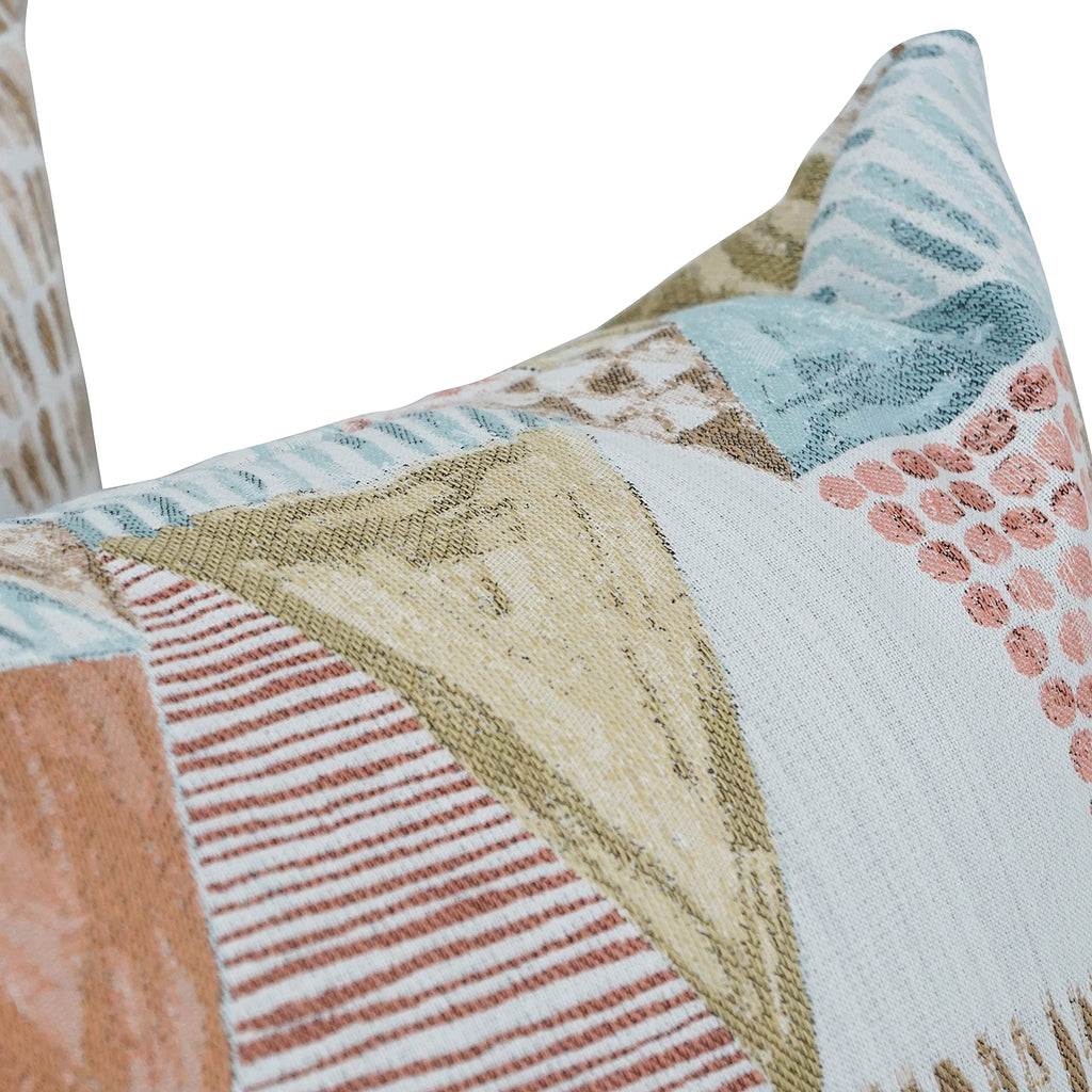 Blazing Needles Square Polyester Jacquard Throw Pillows, 17", Kandafrt Blush 4 Count