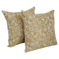 Blazing Needles Square Polyester Jacquard Throw Pillows, 17", Nina Camel 2 Count