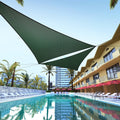 Colourtree Ctapt14 Custom Size Order To Make 9' X 16' X 18.4' Green Right Triangle Sun Shade Sail Canopy Mesh Fabric Uv Block Up