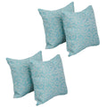 Blazing Needles Square Polyester Jacquard Throw Pillows, 17", Florian Caribb 4 Count