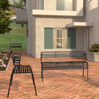 Safco Products 4368Bl Cogo Outdoor Bench, Black