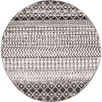 Livabliss Chester Boho Moroccan Area Rug,6' Round,Black