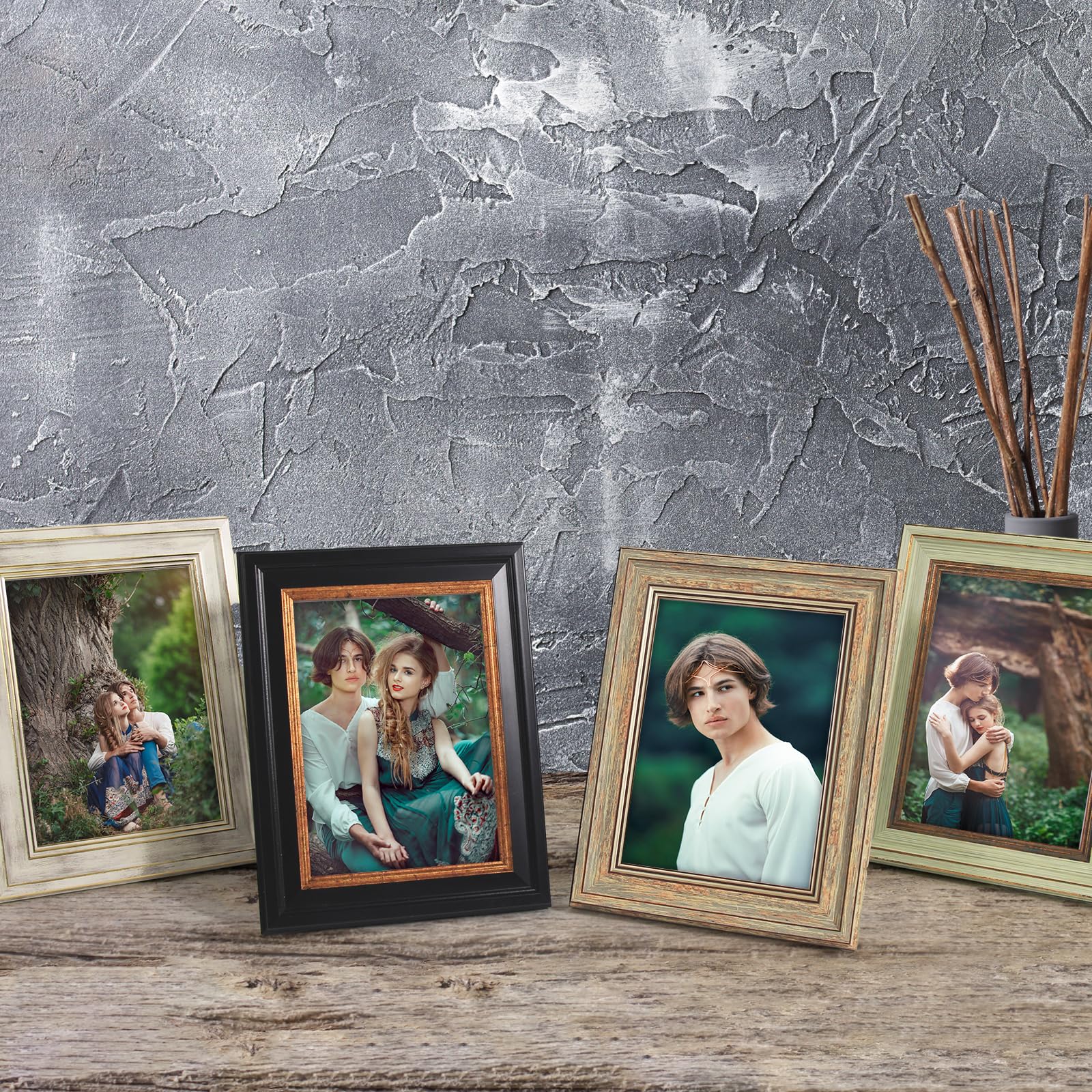 Aaq 4 Pack 5X7 Picture Frame - Picture Frames With Plexiglass,Photo Frame For Wall & Tabletop Picture Frames
