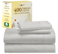 California Design Den Extra Long Twin Sheets Set - 400 Thread Count, 100% Cotton Sateen Deep Pocket Twin Xl Sheets & Pillowcase
