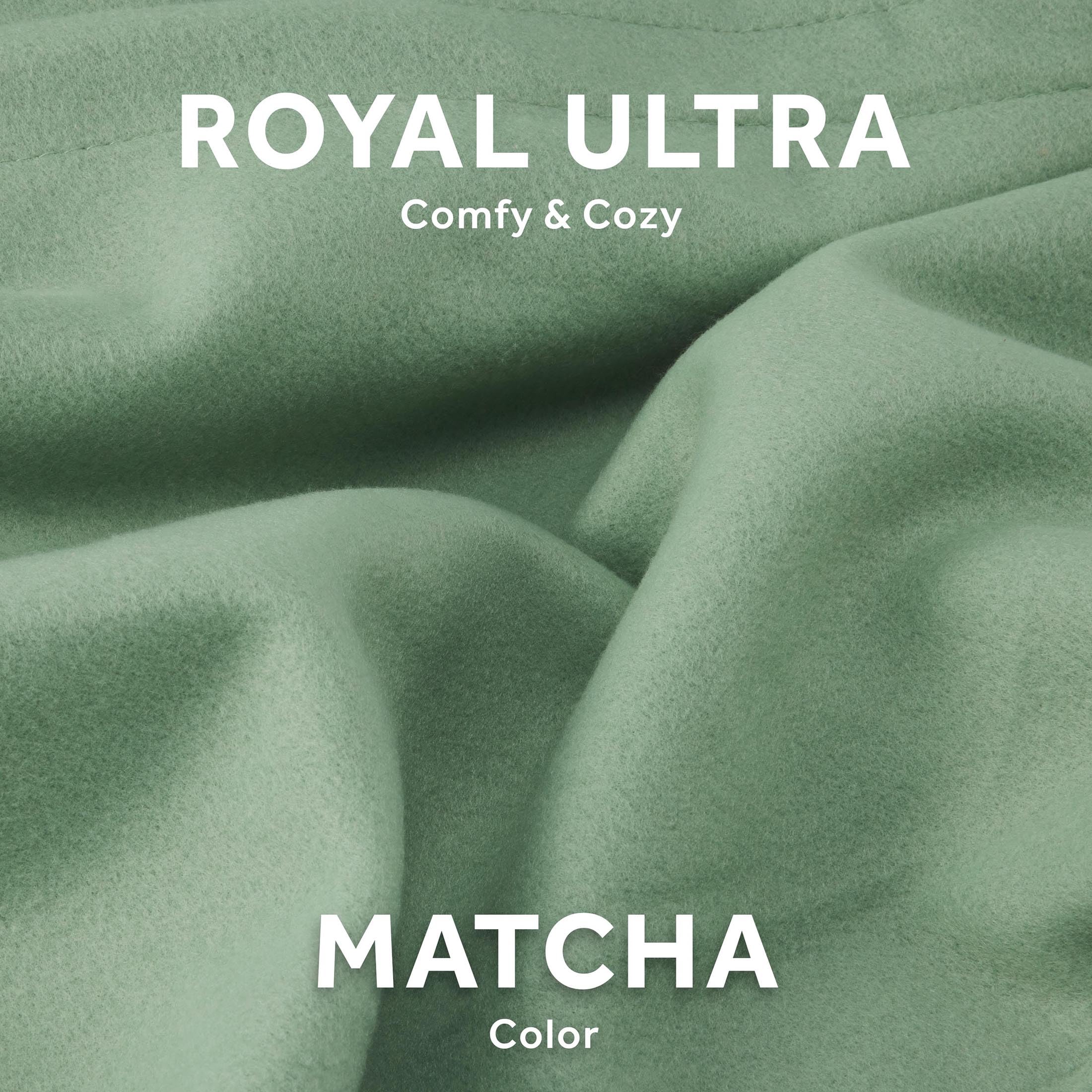 Sunbeam Royal Ultra Fleece Heated Electric Blanket Queen Size 90" x 84" Matcha Polyester 12 Heat Settings