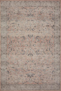 Loloi II Hathaway Collection HTH-06 Blush / Multi 2-6 x 7-6, .25 Thick, Runner Rug, Soft, Durable, Printed, Modern, Low Pile, 