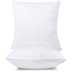Utopia Bedding Waterproof Throw Pillow Protectors (No Pillow Inserts) With Zipper 18 X 18 Inches (2 Pack, White), Bed Bug Proof