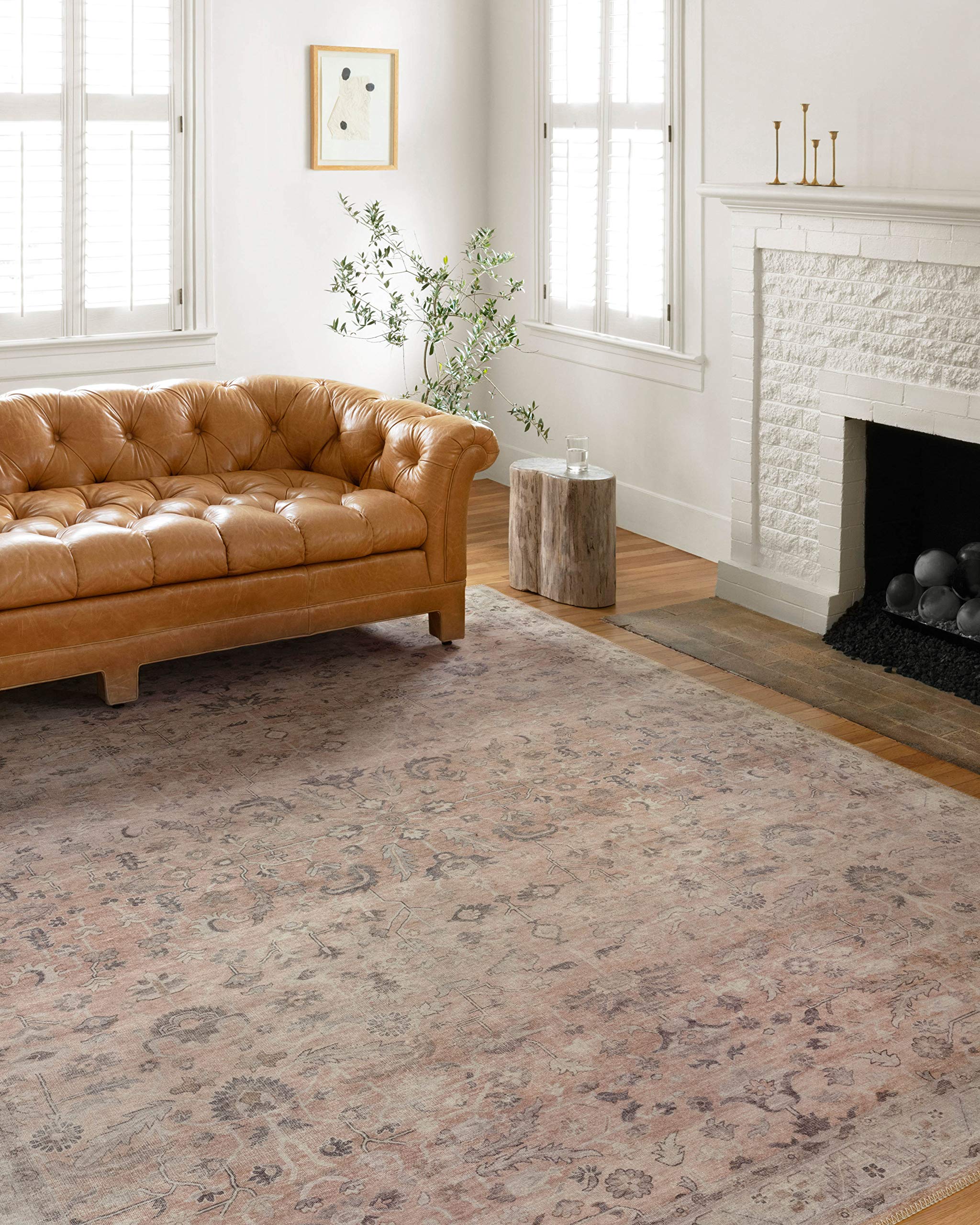 Loloi Ii Hathaway Collection Hth-06 Blush / Multi 2'-3'' X 3'-9'', .25'' Thick, Accent Rug, Soft, Durable, Printed, Modern, Low