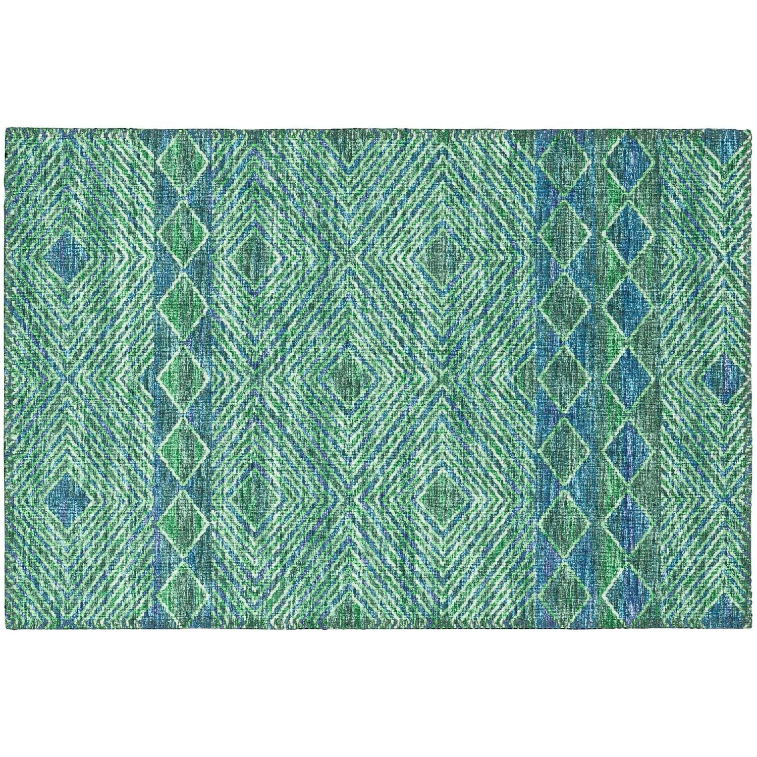 Sedona Sn1 Green Transitional Rug Rectangle 9' X 12'