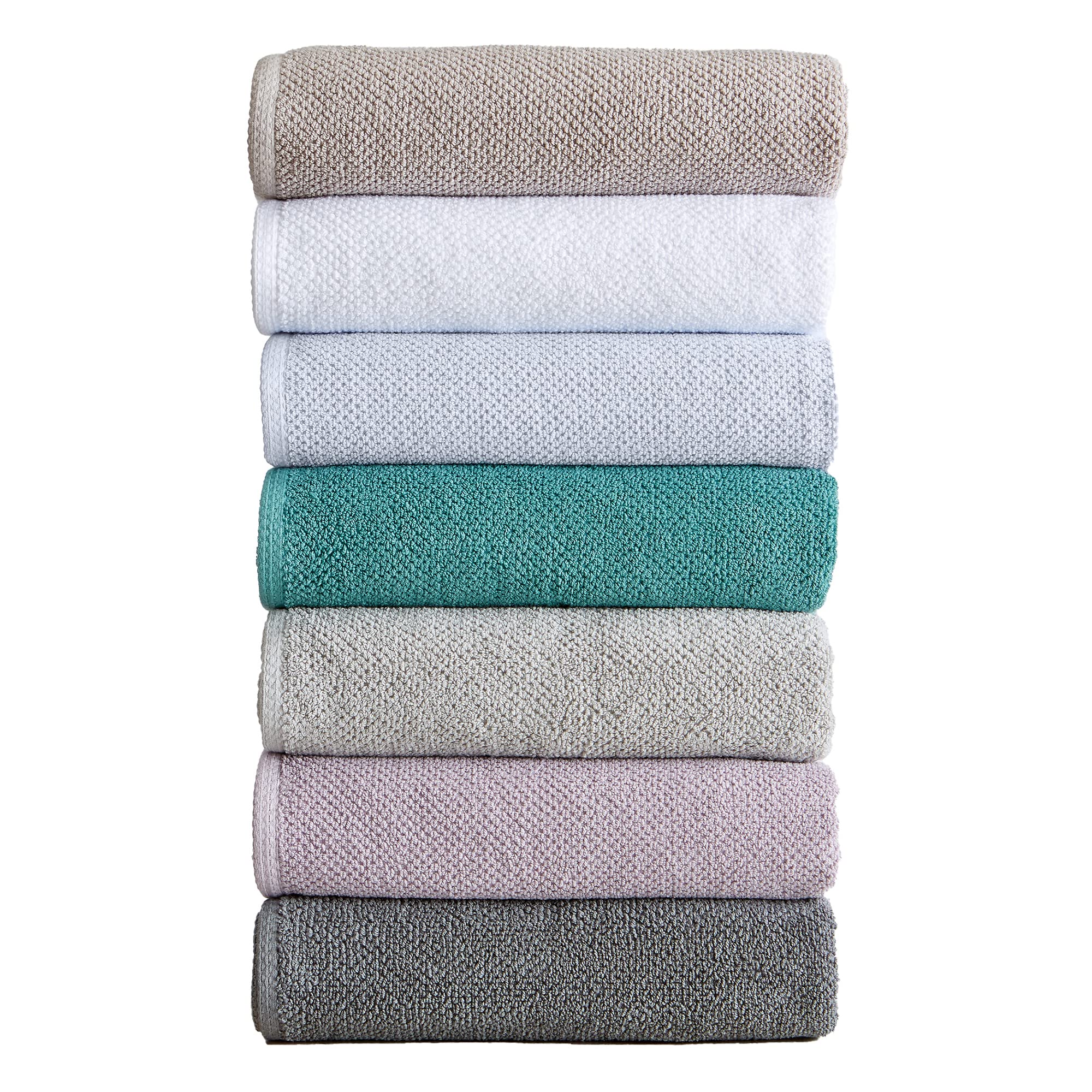 Great Bay Home 100% Cotton Hand Towel Set (16 X 28 Inches) Highly Absorbent, Textured Popcorn Weave Hand Towels. Acacia Collecti