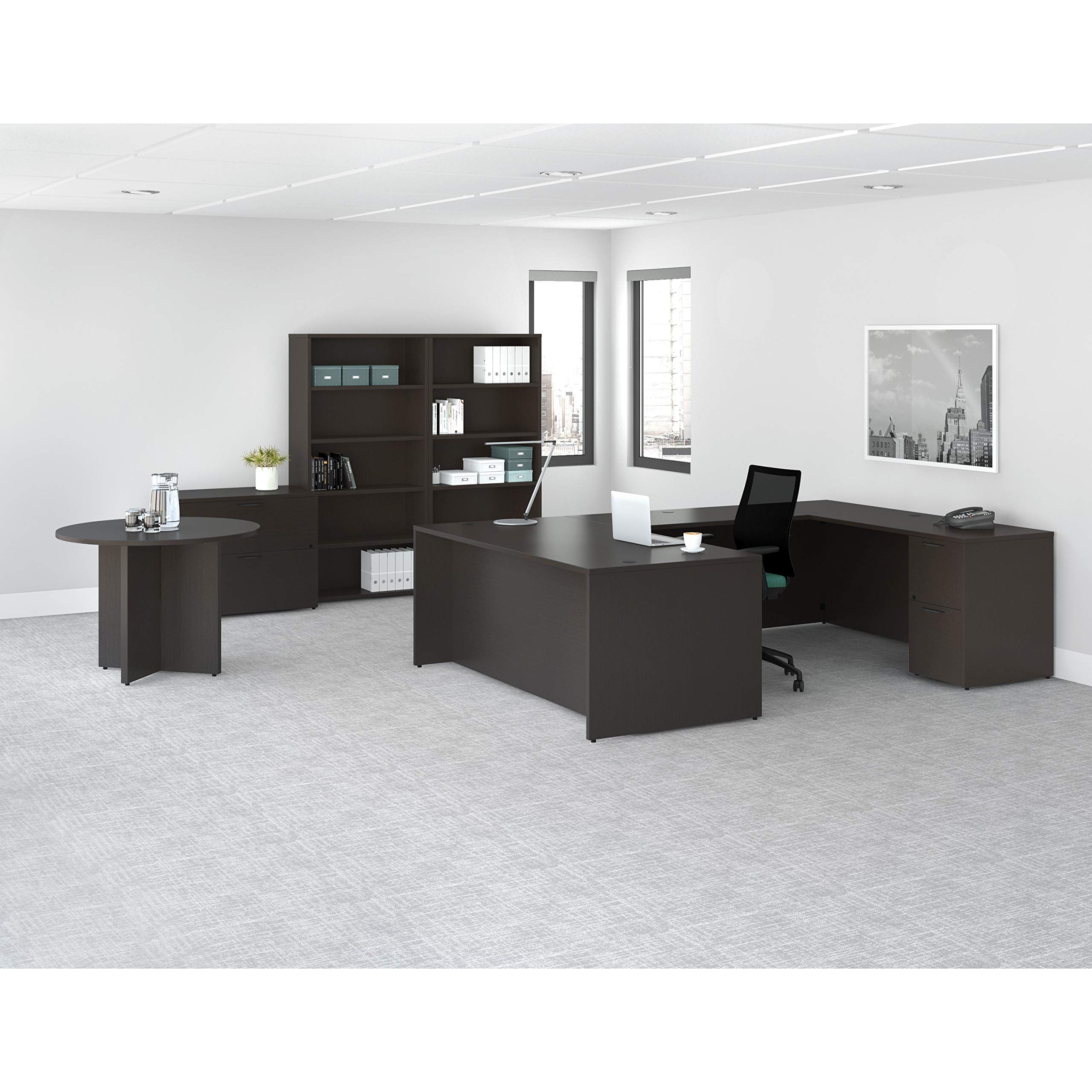 Lorell Prominence 2.0 Espresso Laminate Left Return