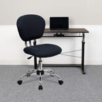 Flash Furniture Beverly Mid-Back Gray Mesh Padded Swivel Task Office Chair with Chrome Base