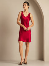 [Wine] SilkSilky  Sleeveless Dress 005