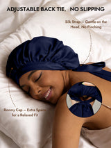 [Dark Blue] SilkSilky  Sleep Cap 004
