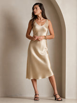 [Champagne Gold] SilkSilky  Sleeveless Dress 005