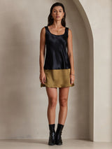 [Black] SilkSilky  Sleeveless Camisole Top 001