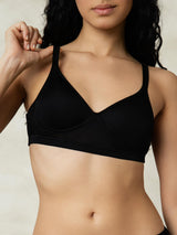 [Black] SilkSilky  Bra 004