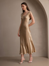 [Champagne] SilkSilky  Cap Sleeve Dress 005