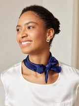 [Dark Blue] SilkSilky  Scarf 003