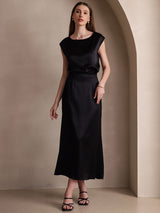 [Black] SilkSilky  Skirt 007