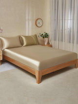 [Beige+Khaki] SilkSilky  22Momme Bedding Set 001