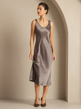 [Dark Khaki] SilkSilky  Sleeveless Dress 005