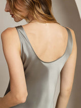 [Grayish Green] SilkSilky  Sleeveless Dress 005