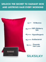 [White] SilkSilky  19Momme Pure Silk Pillowcase 001