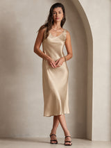 [Champagne Gold] SilkSilky  Sleeveless Dress 006