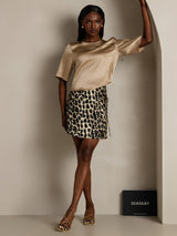 [Champagne] SilkSilky  Half Sleeve Women's T-Shirt 007