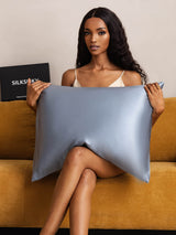 [Grayish Blue] SilkSilky  22Momme Pure Silk Pillowcase 002