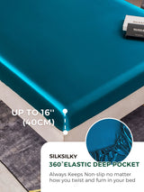[Teal] SilkSilky  22Momme Sheet 004