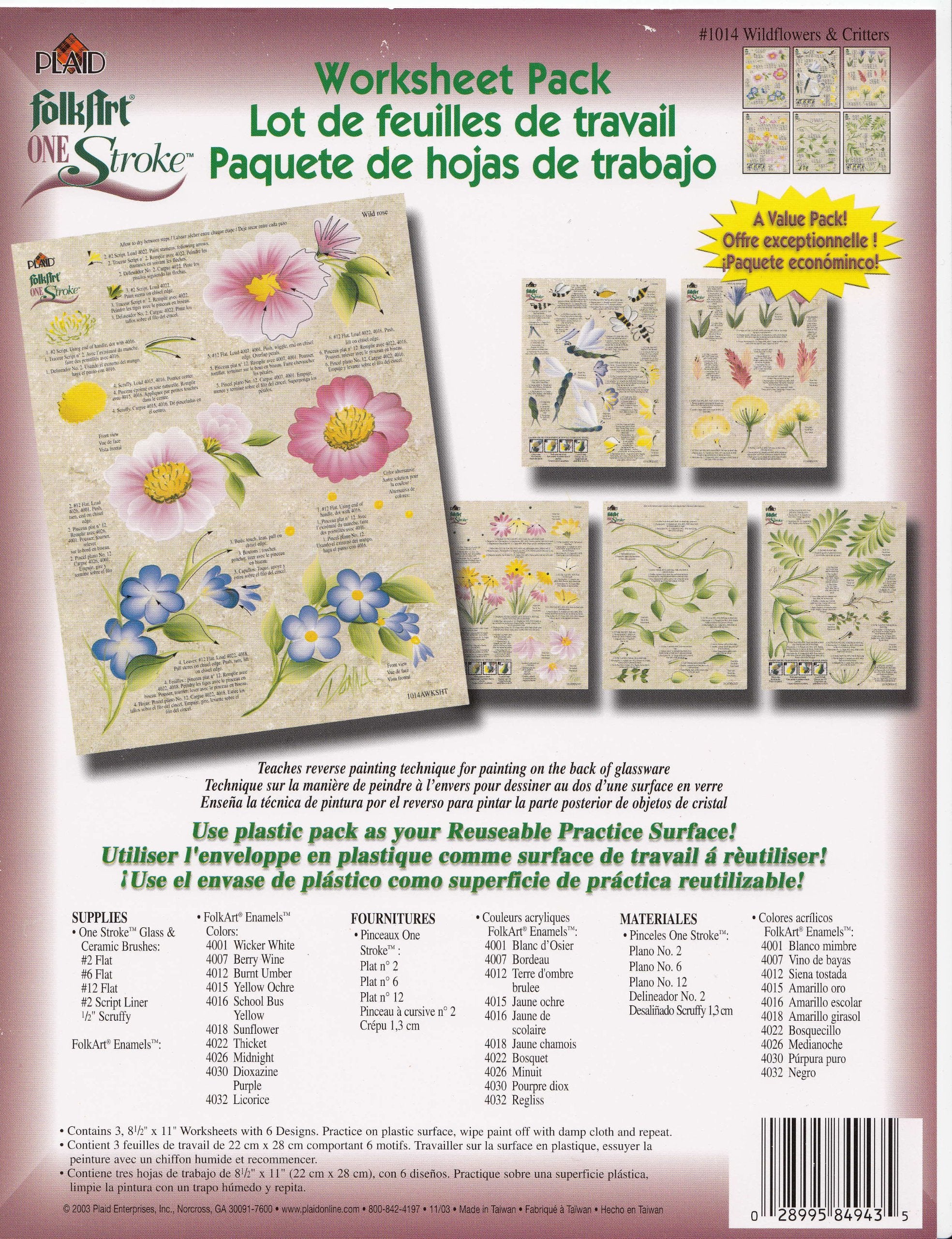 Plaid 04 Wildflowers & Critters Resuable
