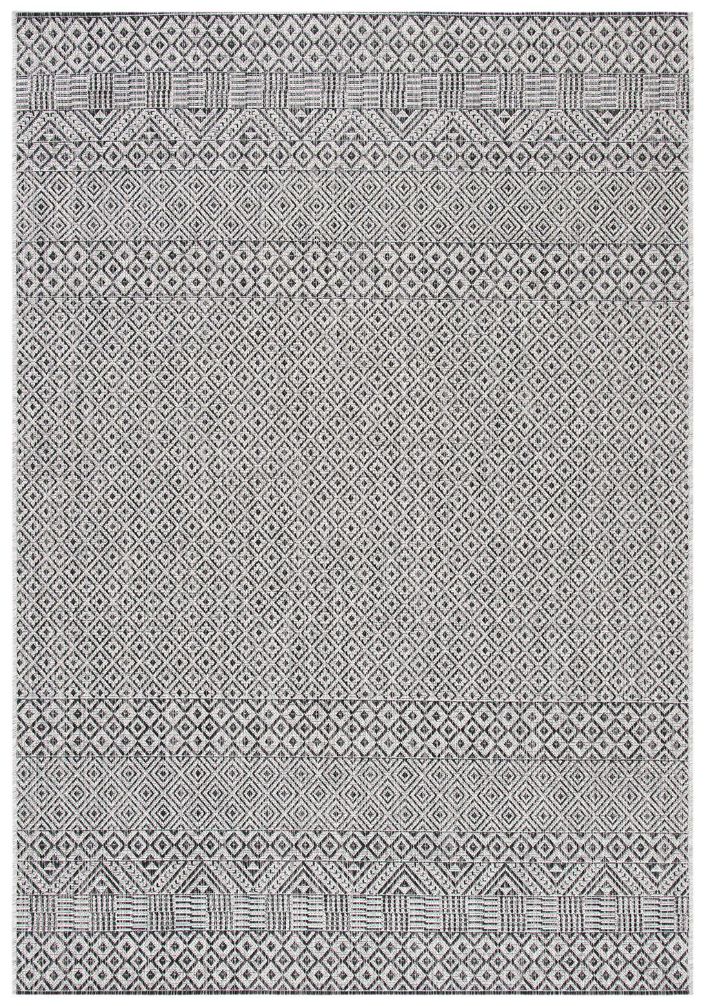 Safavieh Courtyard Collection 5'3' X 7'7' Grey/Black Cy8235 Indoor-Outdoor Waterproof Easy-Cleaning Patio Backyard Mudroom Area-Rug