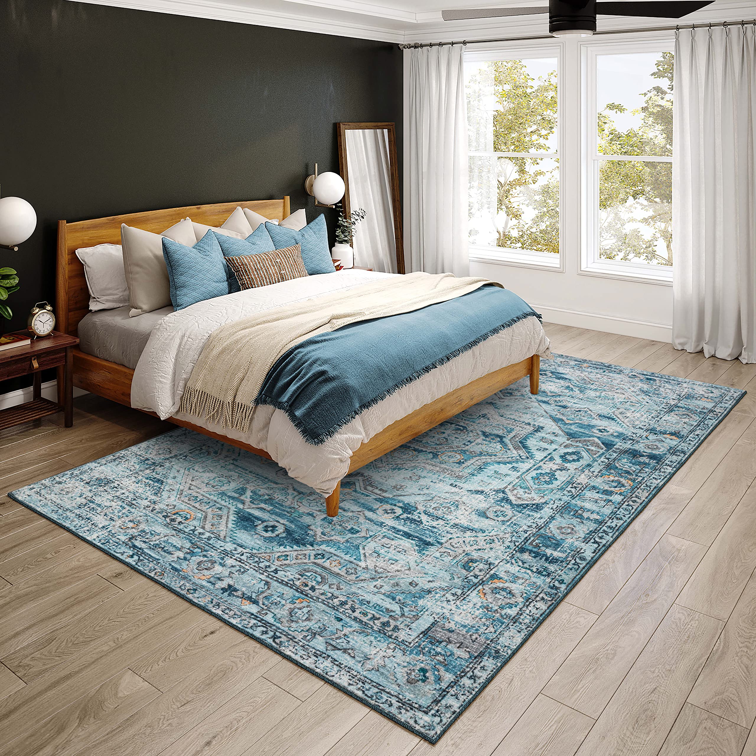 Dalyn Rugs Jericho Jc5 Denim 10' X 14' Rectangle Soft Area Rug, Easy Clean, Non Shedding, Bedroom, Entry, Living Room, Dining Room, Kitchen Rug