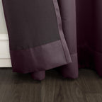 Sun Zero Barrow 2-Pack Energy Saving Grommet Curtain Panel Pair, 54'' X 63, Plum Purple