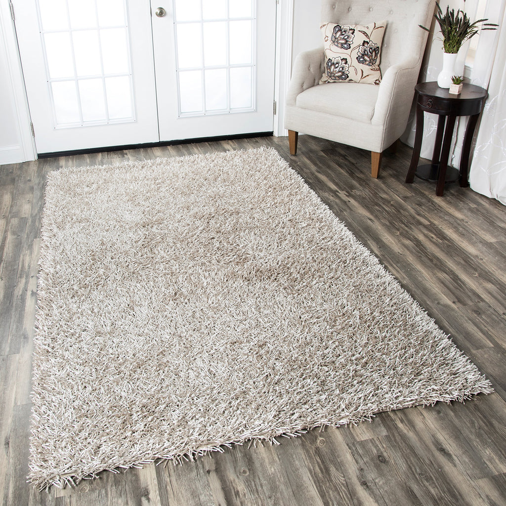 Rizzy Home | Km2315 | Kempton Collection | Polyester Area Rug | 6' X 9' | Khaki Solid