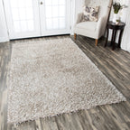 Rizzy Home | Km2315 | Kempton Collection | Polyester Area Rug | 6' X 9' | Khaki Solid