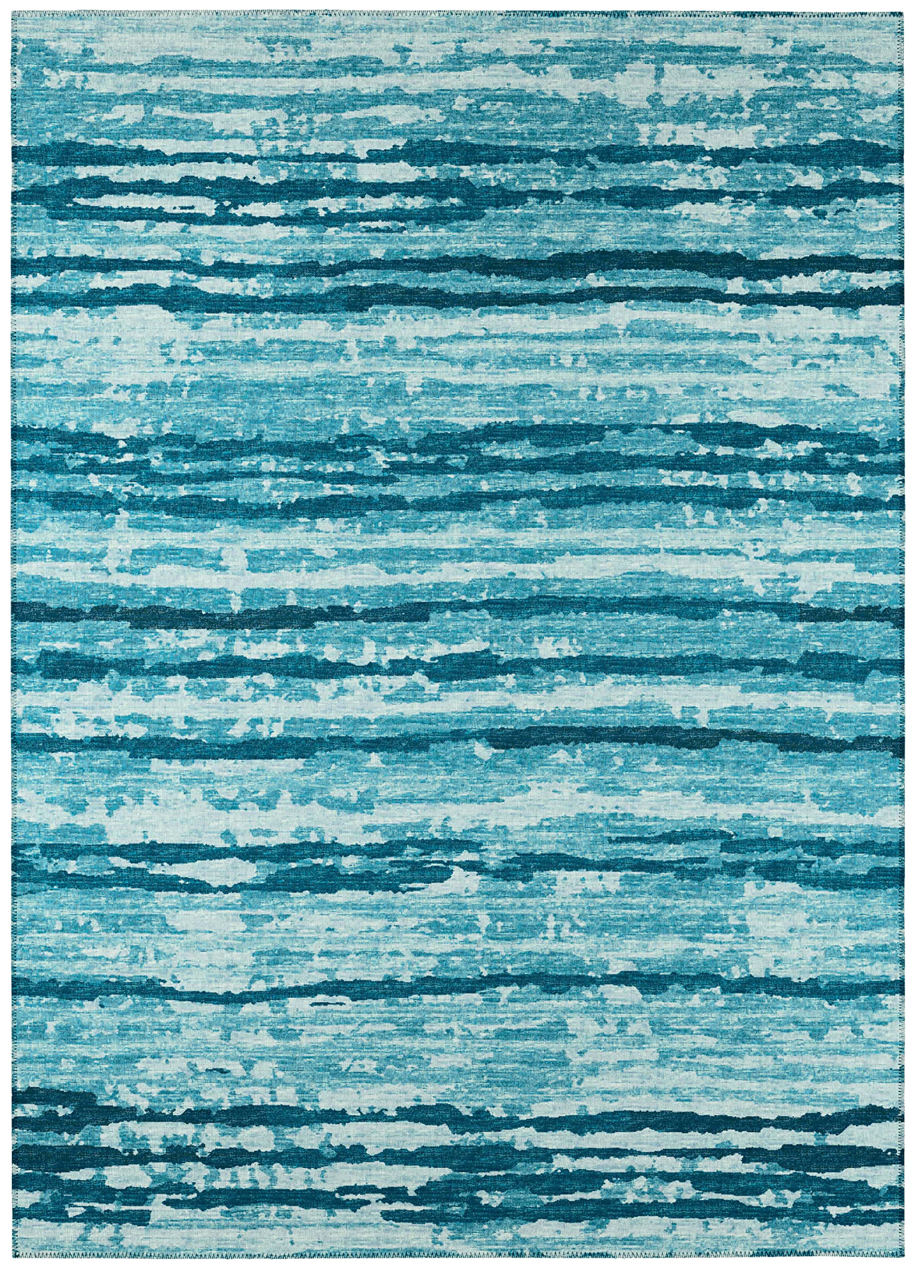 Addison Rugs Bravado Abv34 Blue 8' X 8' Indoor Outdoor Round Rug, Easy Clean, Machine Washable, Non Shedding, Bedroom, Entry, Living Room, Dining Room, Kitchen, Patio Rug