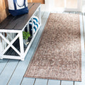 Safavieh Courtyard Collection 2'3' X 14' Brown / Ivory Cy8680 Indoor-Outdoor Waterproof Easy-Cleaning Patio Backyard Mudroom Ru