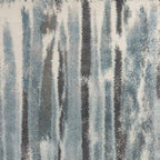 HomeRoots Polypropylene 5' x 8' Teal Abstract Brushstrokes Indoor Area Rug