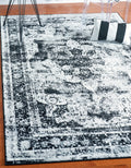 Unique Loom Sofia Collection Area Rug - Salle Garnier (7 10 x 10 Rectangle, Black/ Ivory)